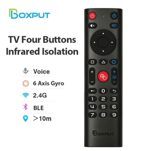 BOXPUT BPR2S Air Mouse Voice Remote Control TvBox Controller Gyroscope IR learning bt Remote Control For Android Set Top Box
