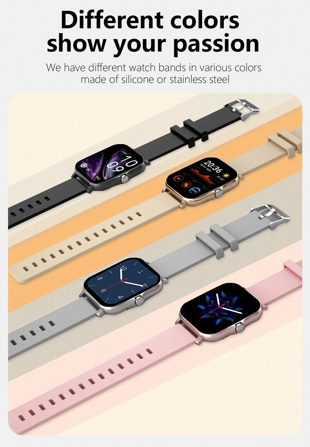 2025 Smart Watch 2.01‘’ Full Touch Amoled BT Call Sport Waterproof Watches Heart Rate Blood Pressure SmartWatch for Men Women - الصورة 6