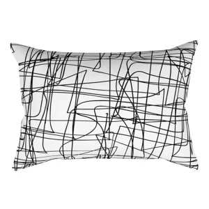Black and White Striped Geometric Rectangle Pillow Cover Cushion Home Decor Bedroom Living Room Fashion Design
