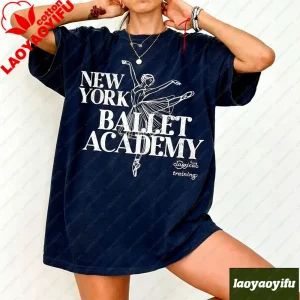 New York Ballet Graphic Tee Vintage Wash Ballerina Trendy Balletcore Apparel in My Ballet Era Gift Retro Aesthetic Pointe Shirt