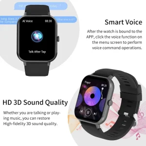 LIGE 2024 Bluetooth Call Smart Watch Men Women Full Touch Screen Sports Fitness Watch Man Smart Watches Women Smartwatch