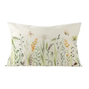 Rectangular Floral Plant Print Cushion Cover Sofa Chair Car Pillow Cover Decorative Sofa