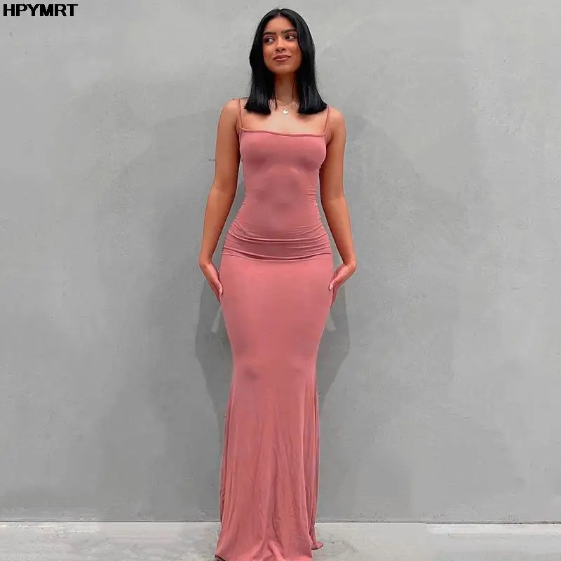 Satin Slip Sleeveless Backless Slim Sexy Maxi Dress 2022 Spring Women Party Y2K Concise Bodycon Elegant Dresses Female Clothing - Image 6