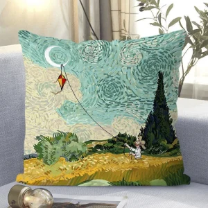 "Van Gogh - Style Impressionist Art Throw Pillow Cover"