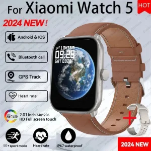2026 New Global Version Watch 5 Men Women HD AMOLED Screen Heart Rate Bluetooth Call GPS Track Waterproof Sports Smart Watch