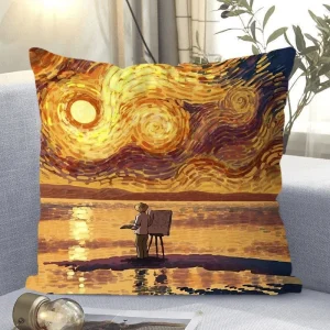 "Van Gogh - Style Impressionist Art Throw Pillow Cover"