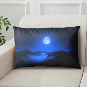 Internet-Famous Moon Pillow with Starry Night Scene, Single-Sided with Core, Pillowcase, Cushion Cover