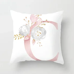45x45cm Pink Letter Cushion Pillowcase Decorative Sofa Polyester