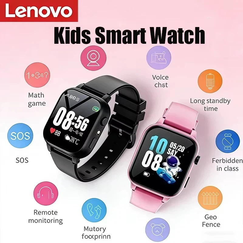 Lenovo Smart Watch Kids GPS WIFI Video Call SOS APP Download Child Smartwatch Camera Monitor Tracker Location 2G Phone Watch
