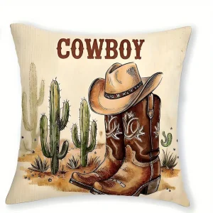 1/4pcs Country Western Cowboy Wild West Themed Pillowcases Sofa cushion cover home bedroom room decoration