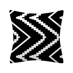 Geometry Cushion Cover 45x45 Polyester Pillowcase Decorative Sofa Cushions Pillowcover Home Decor Black Yellow Blue Pillow Cases