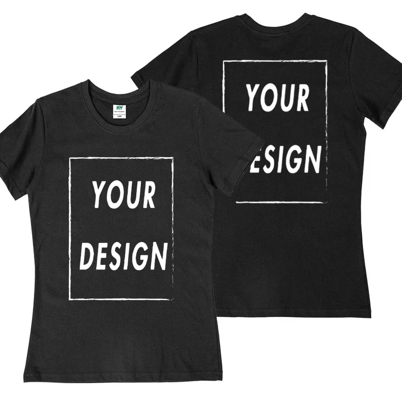 UE Size Custom Team T-shirt for Women, Add Your Own Design in Front and Back, Print and Text, High-quality T-shirt for Men - الصورة 16