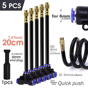 20/30/50cm 360° Free-bend Misting Nozzle Adjustable Brass Atomization Sprayer Garden Irrigation Watering for 6/8/10/12mm PE Hose
