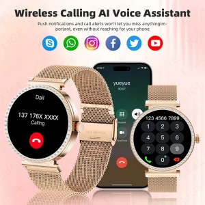 LIGE 1,27inch Smart Watch For Women Health Sport Lady Watch Luxury Heart Rate Sleep Monitor Waterproof Bluetooth Call Smartwatch