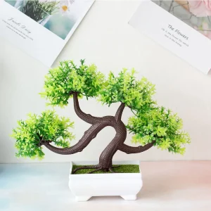 Fake Plant Potted Artificial Plants Decoration Potted Bonsai Small Tree Pot zen Garden Ornaments Table Home Room Decoration