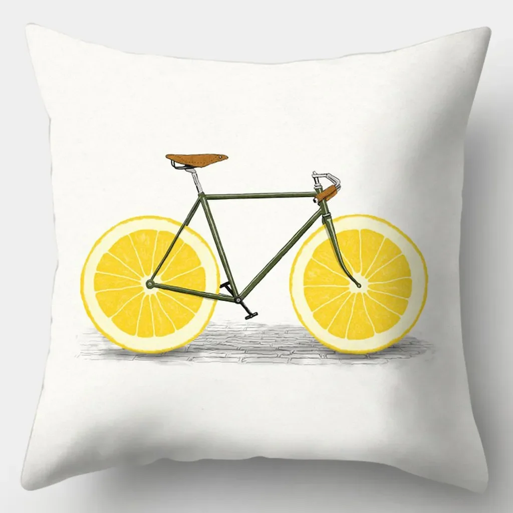 Yellow series Pillowcase 45cmX45cm Square Sofa Pillow Cover Creative Sun Flower Cushion - الصورة 17
