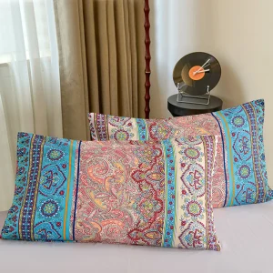 Printed Pillow Cover 2pcs Pillowcase 48x74cm Pillow Sham for Home Bed Pillowslip Rectangle Cushion Cover funda almohada