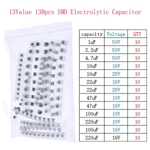 Electrolytic Capacitors Assortment Kit 16V 25V 35V 50V 1uf 2.2uF 3.3uF 4.7uF 10uF 22uF 33uF 47uF 100uF 220uF 330uF 470uF 1000uF