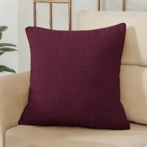 40x40 45x45 50x50 Solid Color Jacquard Pillow Cover for Sofa Office Waist Cushion Cover Home Decorative Pillowcase Decoration