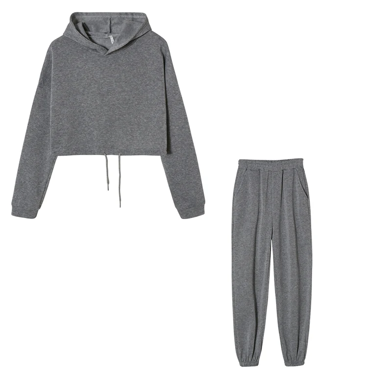 Fashion Trend Women's Wear, Long-sleeved Sports Casual Suit Waist Two-piece Set - الصورة 12