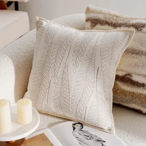 30x50/45x45CM Light Luxury Throw Pillow Cover Brown French Stamping Waist Cushion Cover Decor Home Decorative Pillowcase