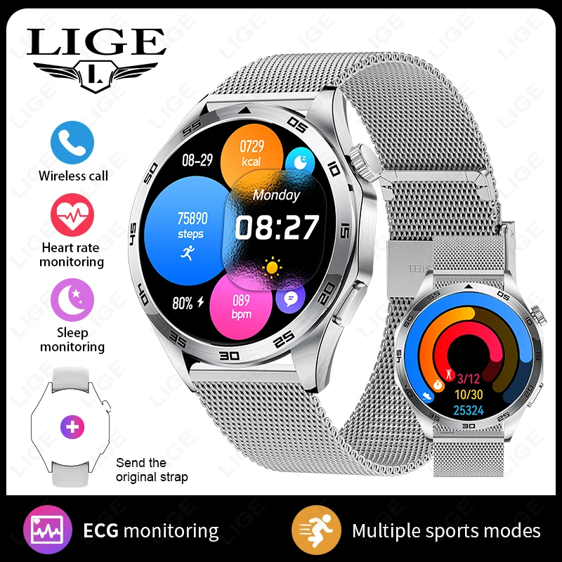 2026 Men New Smartwatch Bluetooth Call Waterproof Sports Fitness Smart Watches ECG Heart Rate Monitoring Health Smart Bracelets - Image 9