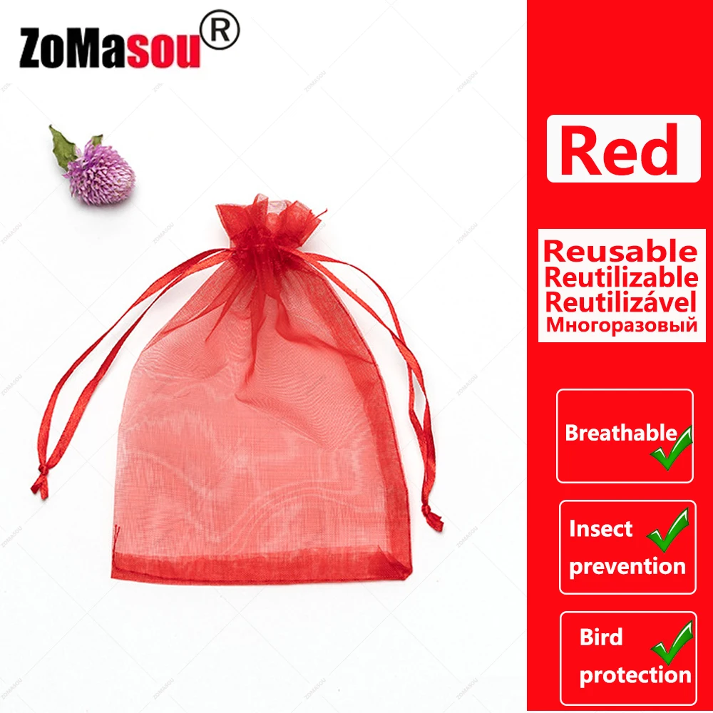 20-100PCS Vegetable Grapes Fruit Grow Bags Fruit Protection Bags Garden Anti-Bird Netting Mesh Bag Strawberry Bags Garden Tools - الصورة 13