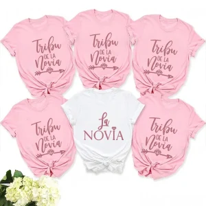 Spanish Team Bride Tribe T-shirt Girls Single Farewell Bachelorette Party Shirt Bridal Shower Wedding Party Tops Women Clothing