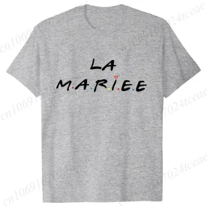 Team De La Mariée T-shirt French Evjf Futur Bride Tees Friends Single Farewell Bachelorette Party Tees Shirt for Women Clothing