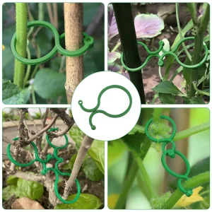 50Pcs 8 Word Buckle Vine Tying Clips Ring Fixing Bracket Garden Plant Holder Tools Garden Decorations Plant Climbing Wall Clips