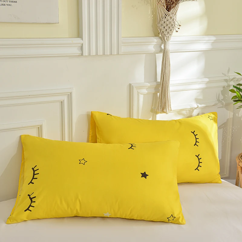 Printed Pillow Cover 2pcs Pillowcase 48x74cm Pillow Sham for Home Bed Pillowslip Rectangle Cushion Cover funda almohada - الصورة 10
