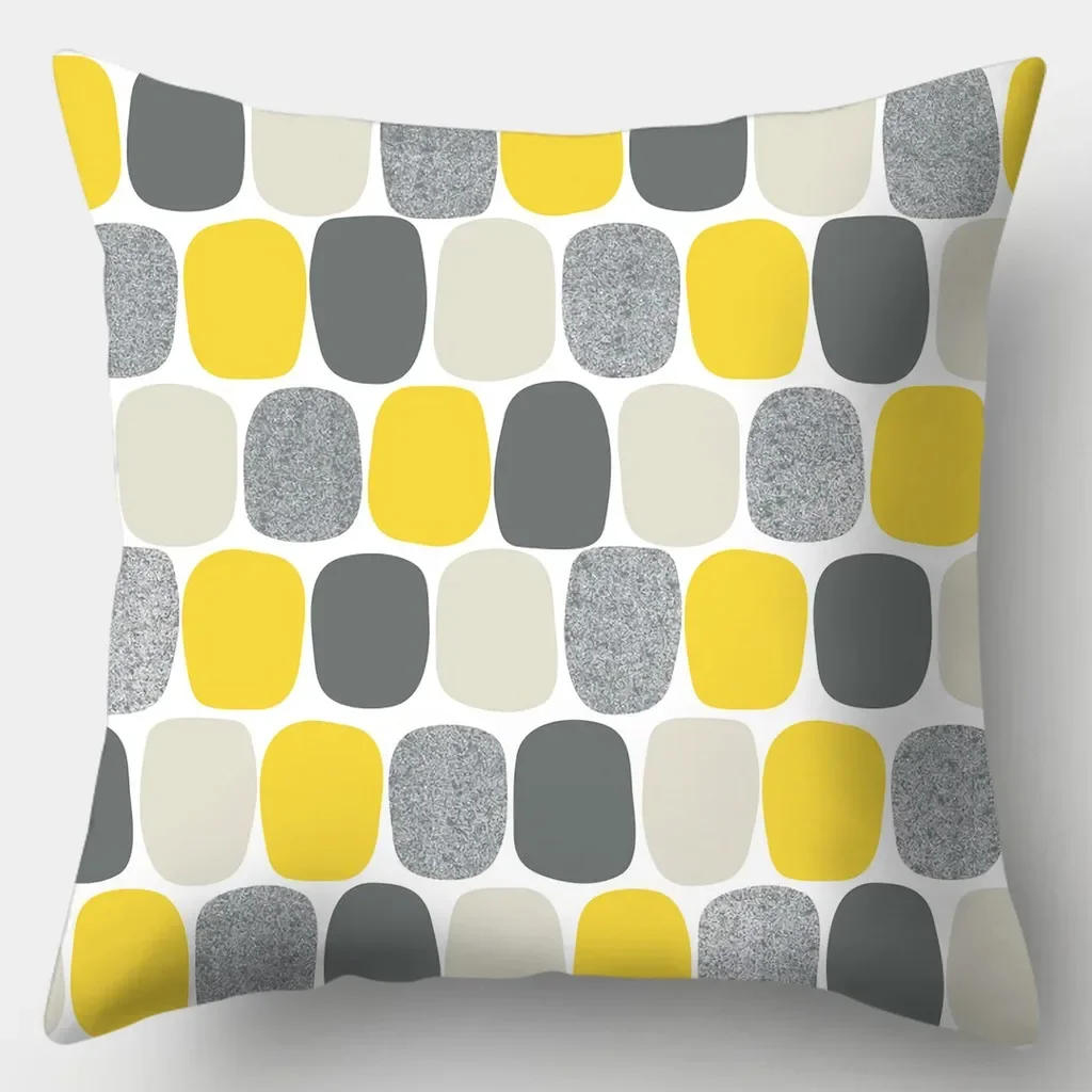 Yellow series Pillowcase 45cmX45cm Square Sofa Pillow Cover Creative Sun Flower Cushion - الصورة 8