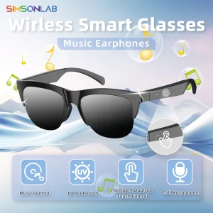 New Electronic Smart Glasses Music Control Wireless Phone Answer Waterproof Sunglasses Anti-UV Camping Cycling for Men Women