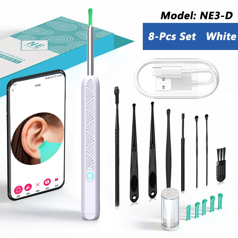 Visual Ear Wax Cleaner with Camera Safe Earwax Removal Endoscope with 5M Camera Luminous Otoscope Ear Cleaning Tools Ear Care - Image 7