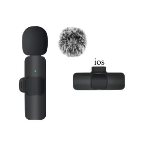 Wireless Lavalier Lapel Microphone for iPhone, iPad, Mini Video Recording Mic for Interview Video Podcast Vlog Noise Reduction