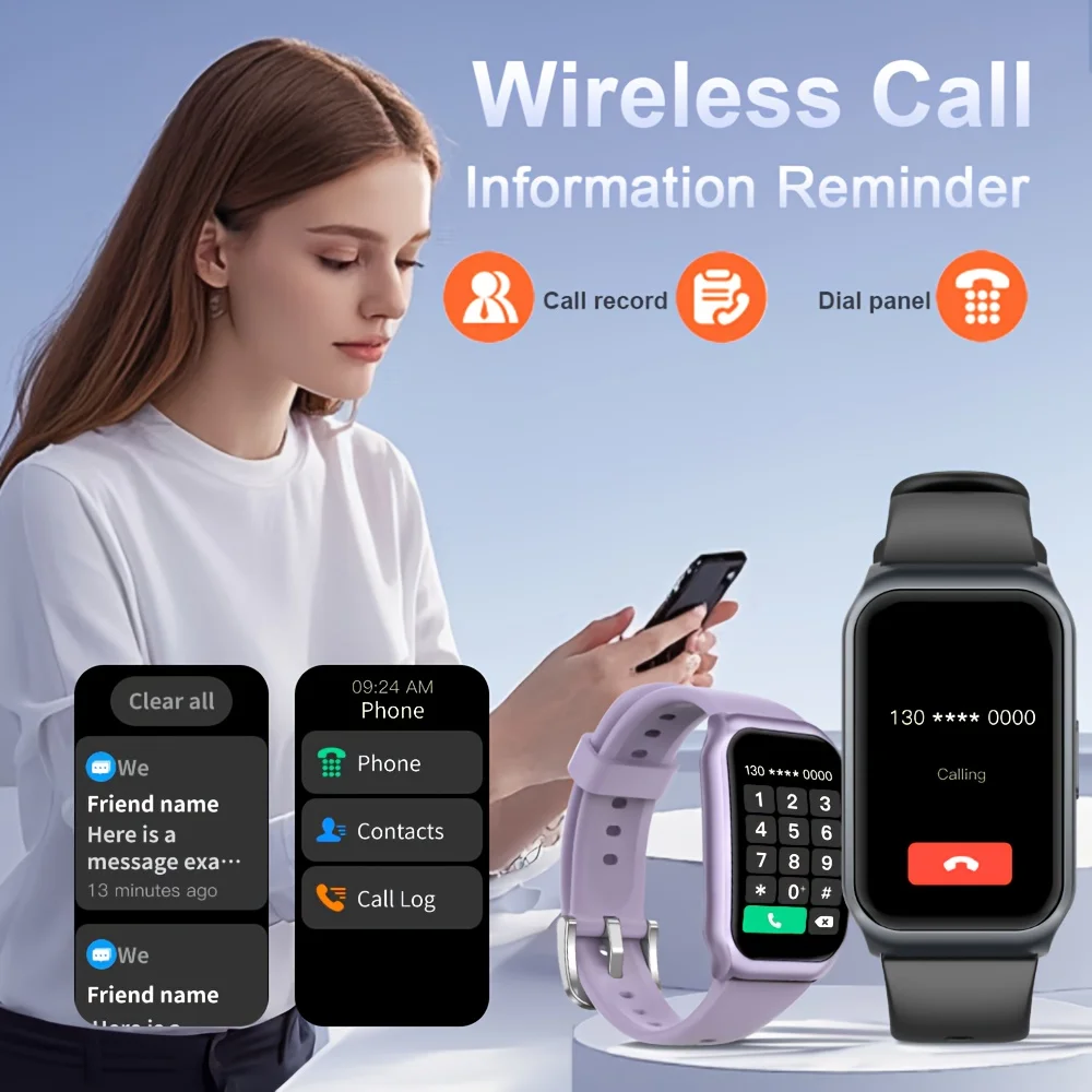 LAXASFIT Smart Watch Women Men Bluetooth Connection Cell Phone Music Fitness Sports Bracelet Sleep Monitor Smartwatch Women - الصورة 3
