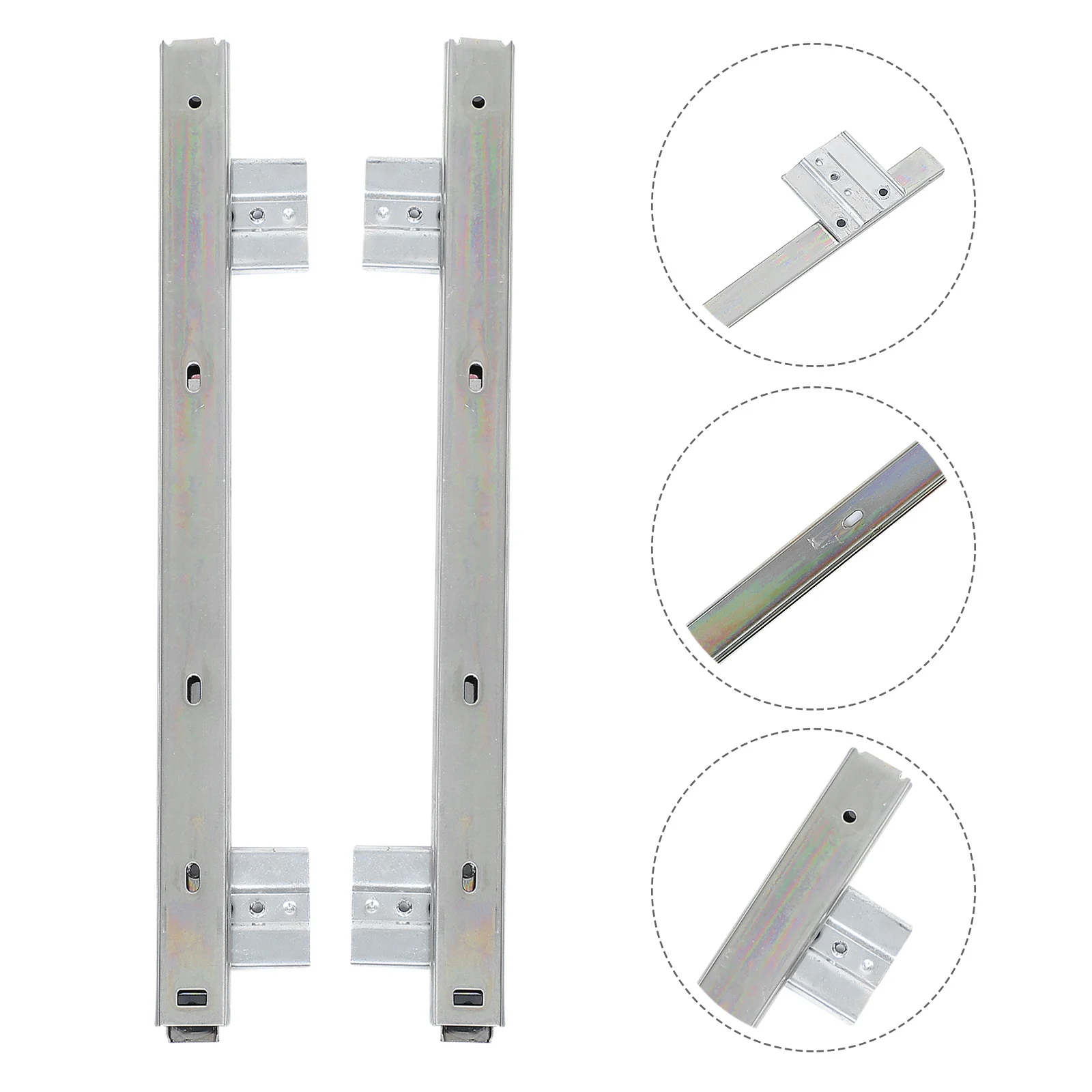 1 Pair Heavy-Duty Keyboard Tray Slide-Out Stand For Office Computer Desk With Adjustable Rails Slides Smooth - Image 4