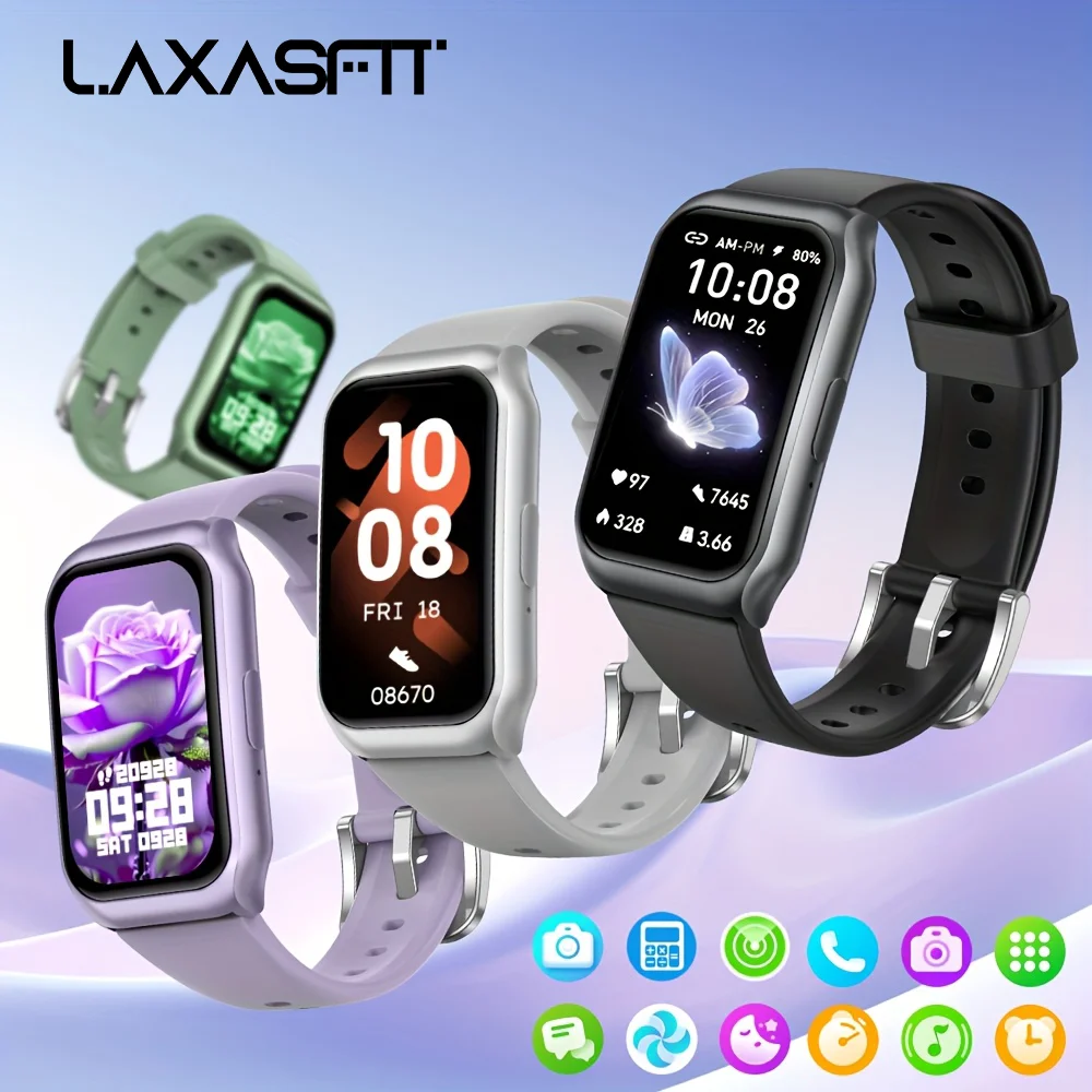 LAXASFIT Smart Watch Women Men Bluetooth Connection Cell Phone Music Fitness Sports Bracelet Sleep Monitor Smartwatch Women