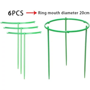 Plant Support Stakes Semicircle Trellis for Potted Plants Bonsai Vine Flower Support Fixed Rod Clips Gardening Tools 6-36Pcs