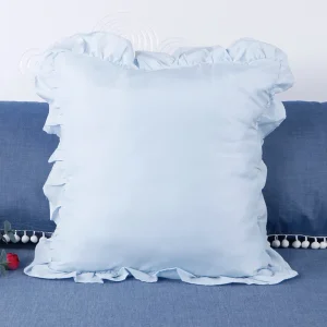 1-Pack Pillowcases with Ruffles (No Pillow Core ) , Farmhouse French Shabby Romantic Chic Pillow Cover for Bedding