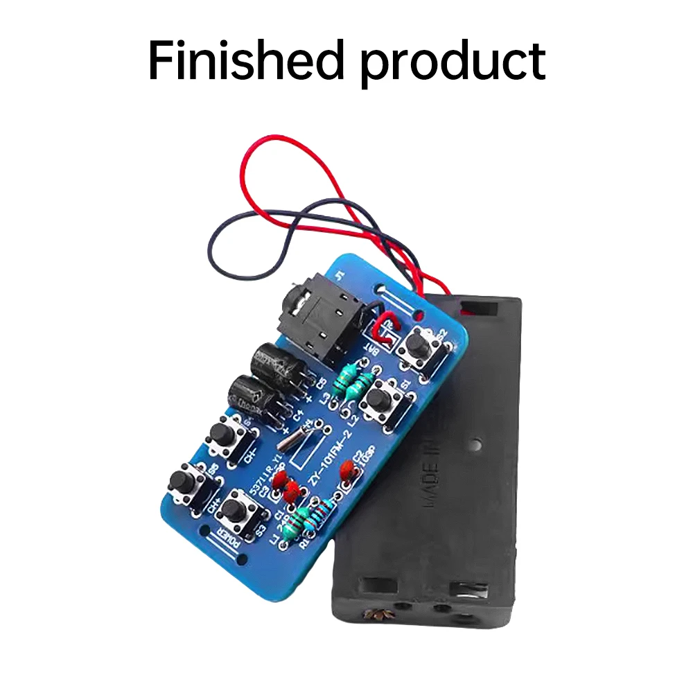 FM Radio DIY Kit 76~108Mhz Radio Receiver Module RDA5807 Radio Module Electronic Production Training Diy Kit - الصورة 7