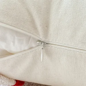 Christmas Pillowcase Christmas Hat Cane Pattern Hidden Zipper 3D Plush Pillowcase New Year's and Christmas Decoration