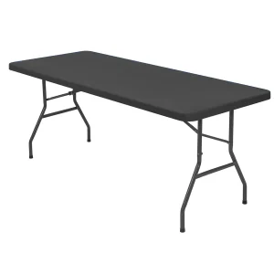 1 Pc 4/6/8ft Spandex Tablecloth Elastic Fitted Stretch Rectangular Tablecloth Washable and Wrinkle Resistant Patio Table Cover