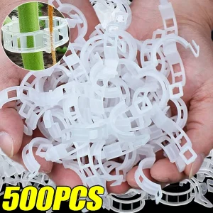 500/50PCS Plant Support Clips Reusable Plastic Connects Vine Fixing Clip Tomato Grape Vegetable Plants Holder Buckle Garden Tool
