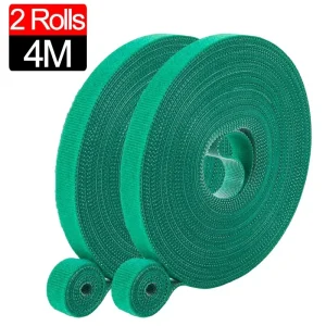 20/2M Nylon Plant Ties Plant Bandage Hook Tie Loop Adjustable Plant Support Reusable Fastener Tape for Home Garden Accessories
