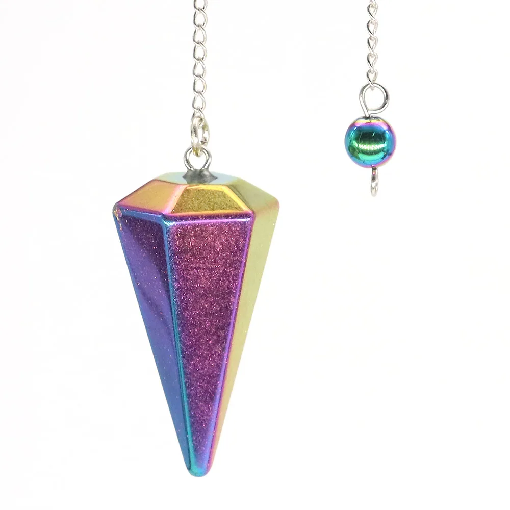 Natural Crystal Pendulums for Divination Dowsing Amethyst Pink Quartz Pendulum Reiki Healing Gem Stone Pendant Pendulos - الصورة 5