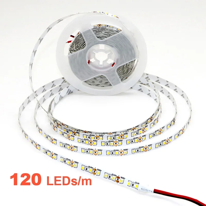 24V 12V LED Strip 2835 120LEDs/m Home Lamp Strip Pink Red Ice Blue Green Golden Yellow Orange Flexible Waterproof Soft Lamp Bar - الصورة 2