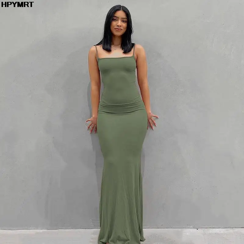 Satin Slip Sleeveless Backless Slim Sexy Maxi Dress 2022 Spring Women Party Y2K Concise Bodycon Elegant Dresses Female Clothing - Image 7