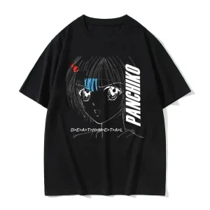Panchiko DEATHMETAL Rock Album Graphic Print T-Shirt Womens Vintage Casual Tops T-Shirt Gothic Streetwear Graphic T Shirts Y2K