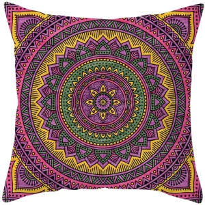 Mandala Print Square Pillowcase Home Decor Car Sofa Cushion Cover